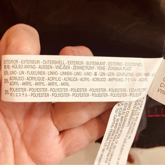 ZARA BASIC Sz S Embroidered Sequins Rhinestones Linen Blend Blazer Jacket  NWOT - Picture 12 of 13